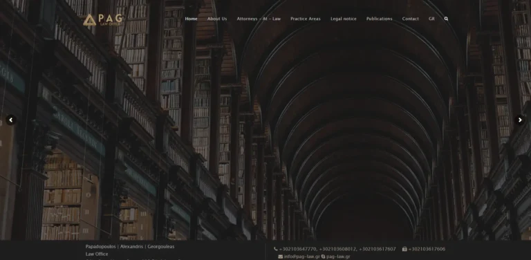 Pag Law website screenshot